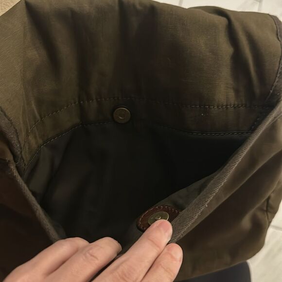 Fossil Leather and Canvas Small Messenger Crossbody Bag - Picture 6 of 15